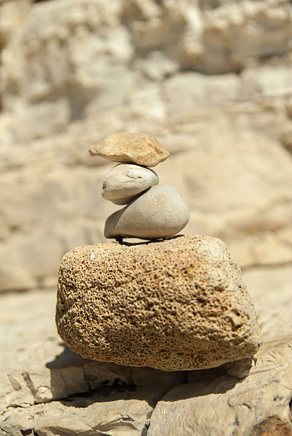 istock Rock tower made from four pieces of stones 521848521