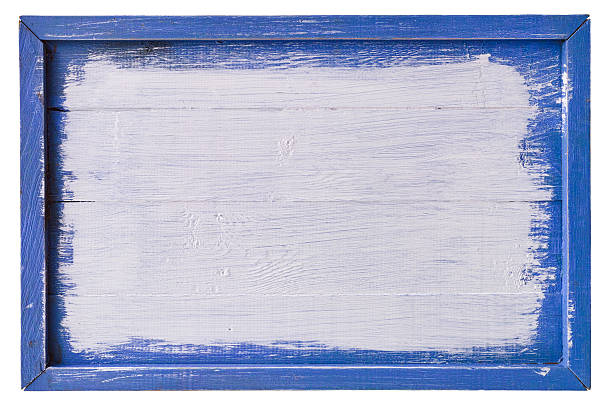 istock Old blue and white wooden board background. 521849281