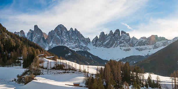 istock Funes valley and Odle in winter, Dolomites, Italy 521851537