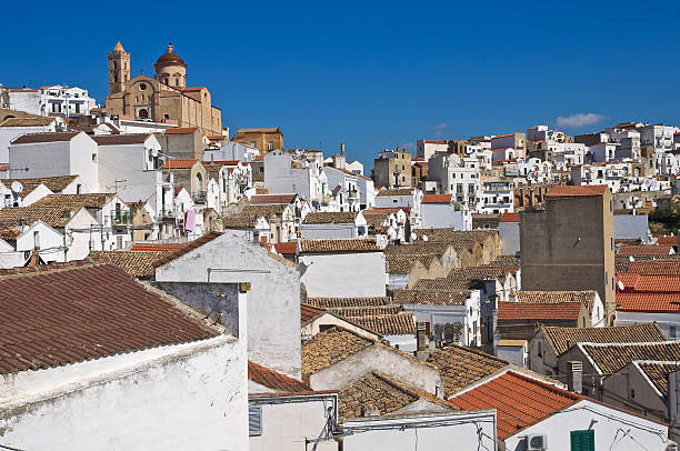 Panoramic view of Pisticci. Basilicata. Italy.