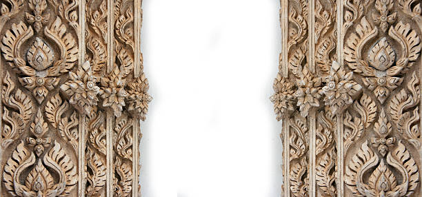 istock Thai pattern architecture detail in buddist temple 521854531