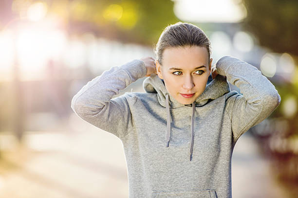 istock Sporty woman during morning walk 521855557