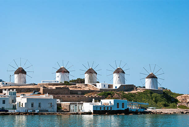 istock Beautiful windmill on Mykonos island, Greece 521872249