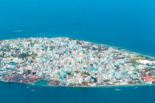 Arrival City of Malé in the Maldives