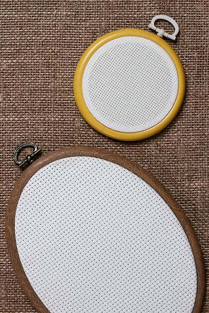 istock Tambour for cross stitch on sacking 521875829