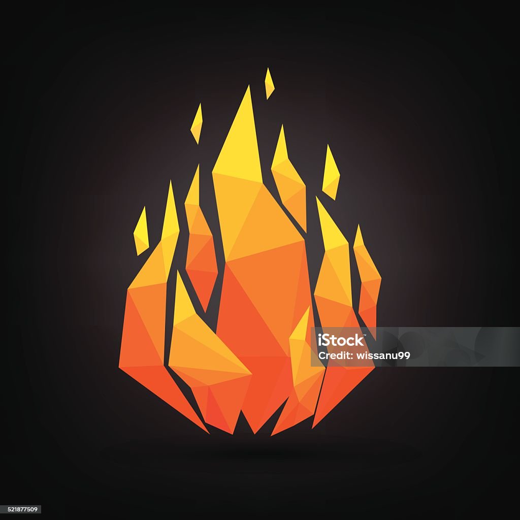 Flaming Triangular Abstract Flame Triangle Geometric Design Stock Illustration - Download ...