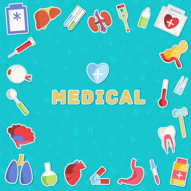 flat medical equipment set icons concept background. vector illustration design flat medical equipment set icons concept background electric organ stock illustrations