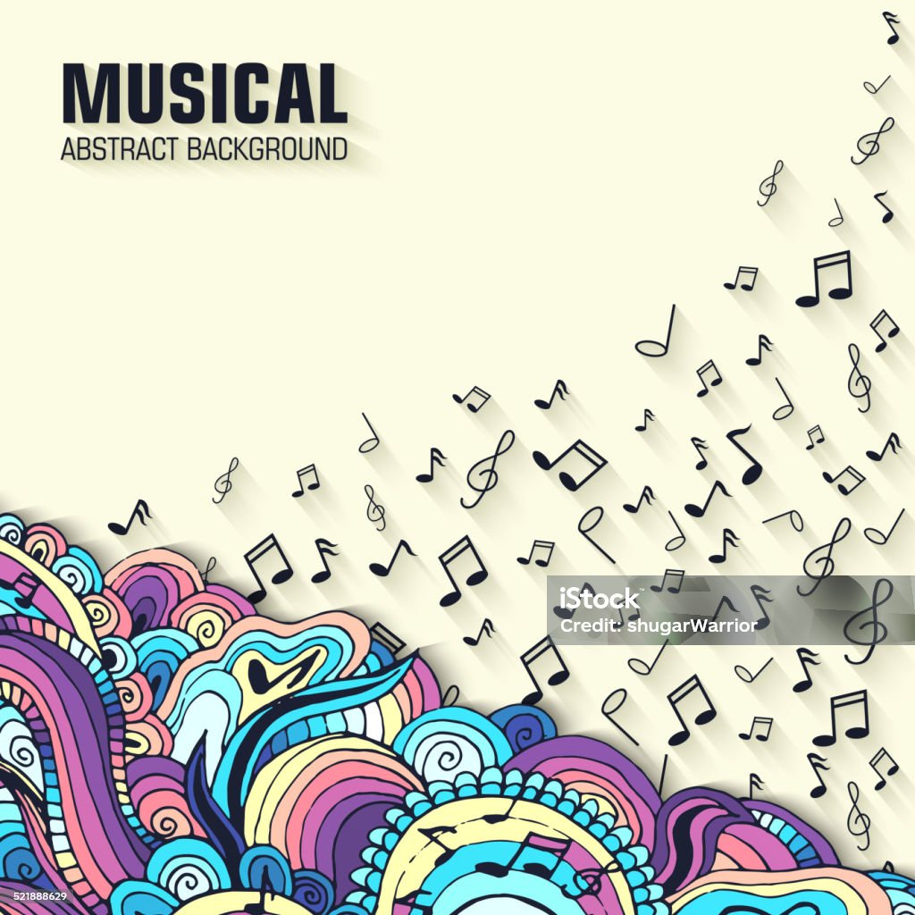 Abstract musical background design. Vector illustration concept Abstract musical background design Musical Note stock vector