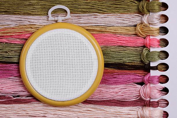 istock Tambour for cross stitch on sacking 521888817