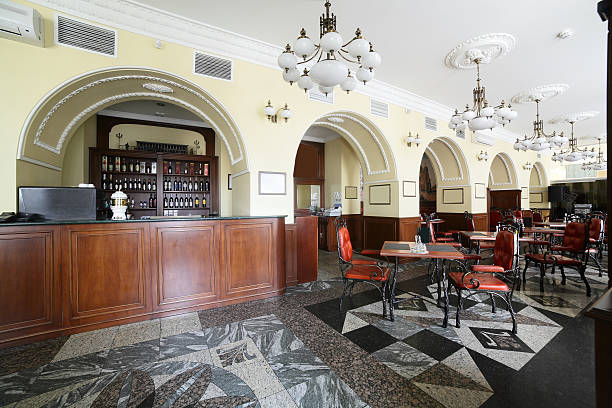 istock european restaurant in yellow colors 521889339
