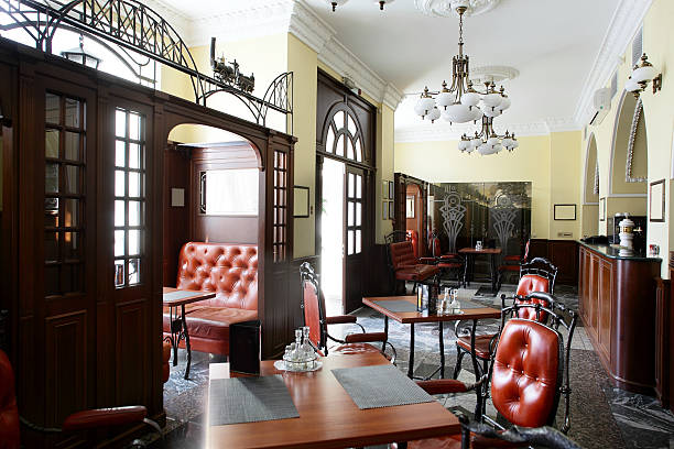 istock european restaurant in yellow colors 521889353