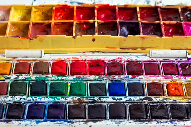 istock Close-up of watercolor sets 521892075