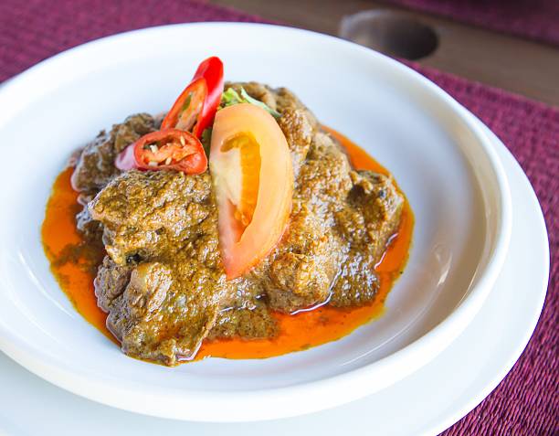 manzo rendang - kerisik foto e immagini stock