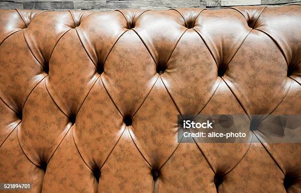 Brown Fabric Sofa Button Pattern Baclground Stock Photo - Download Image Now - Brown, Button - Sewing Item, Close-up