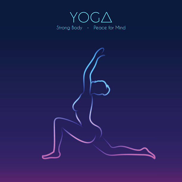 illustrations, cliparts, dessins animés et icônes de silhouette de femme, faire du yoga - women relaxation tranquil scene elegance