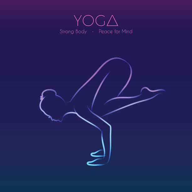 illustrations, cliparts, dessins animés et icônes de silhouette de femme, faire du yoga - women relaxation tranquil scene elegance