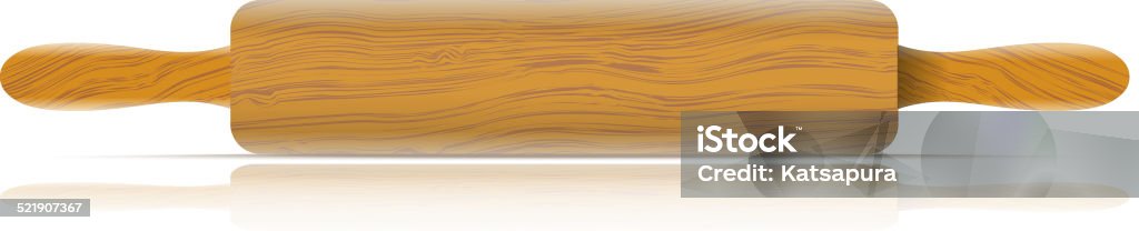 Pin Example With Roole Image Of A Traditional Rolling Pin With Reflection Stock Illustration ...