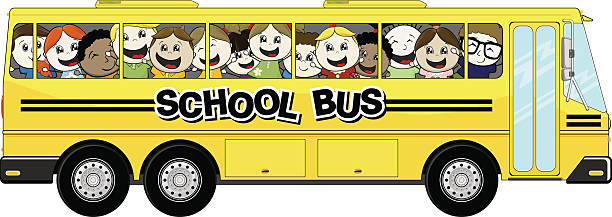 illustrazioni stock, clip art, cartoni animati e icone di tendenza di scuolabus - field trip illustrations