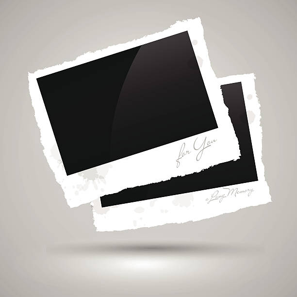 sada fotografií - roztrhaný fotky stock ilustrace