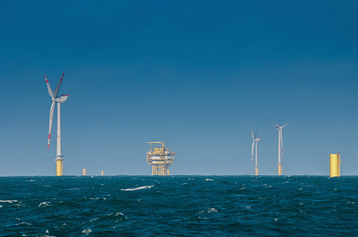 Off-shore windfarm in the North Sea
