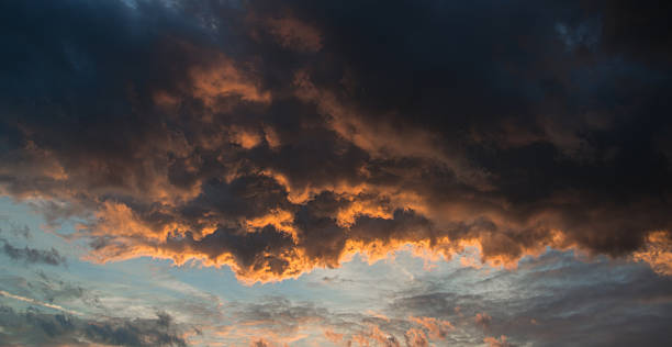 istock Stunning vibrant stormy cloud formation background 521952529