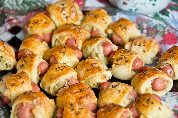 Pigs in a blanket stock photo