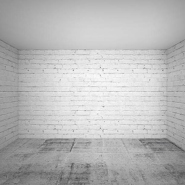 istock Bbrick walls and concrete floor. Square 3d background 521954309