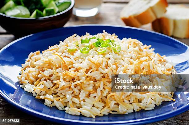 Rice With Vermicelli Stock Photo - Download Image Now - Cauliflower, Crucifers, Cucumber