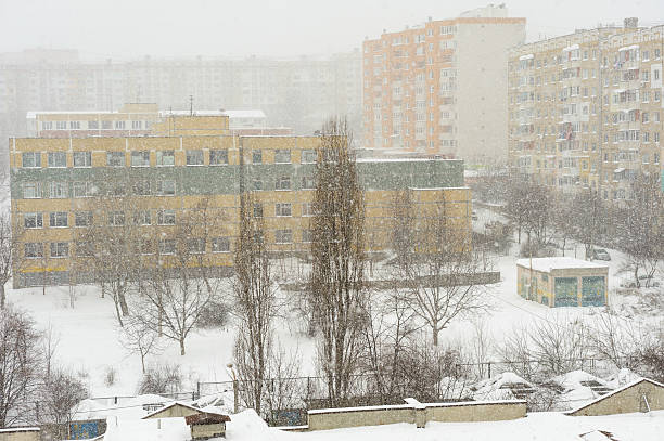 istock Snowstorm in the city 521971801