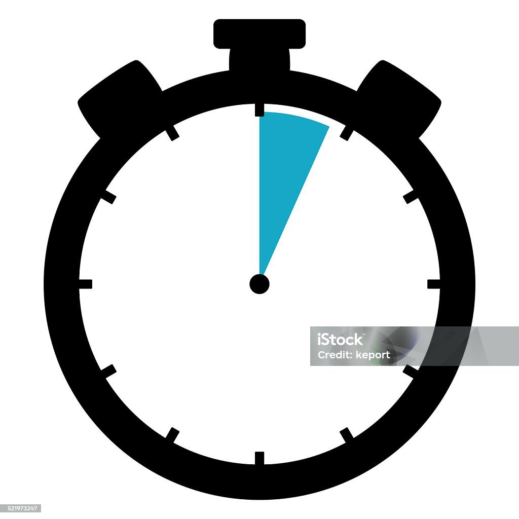 Stoppuhr-Symbol 4 Sekunden 4 Minuten - Lizenzfrei Minutenzeiger Stock-Foto