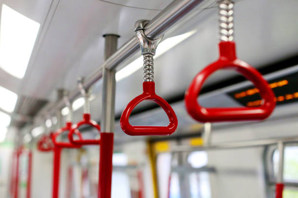 istock Subway Trains Cabin and Handles in hong kong 521973785