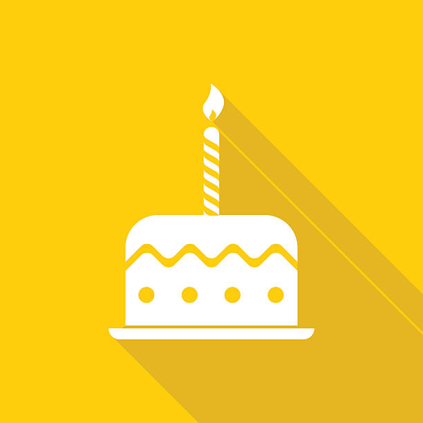 торт ко дню рождения значок - birthday cake cake birthday homemade stock illustrations