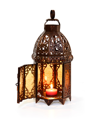  Open Lantern with candle inside. 