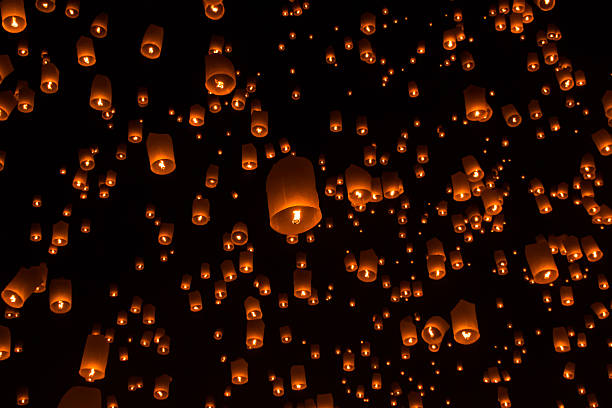 istock Thai people floating lamp 521975225