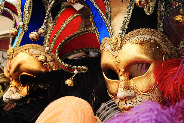 istock gold Venetian carnival mask, italy 521975540