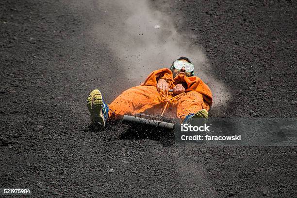 Volcano Boarding Stock Photo - Download Image Now - Volcano, Snowboarding, Boarding