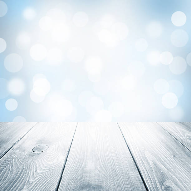 istock Christmas winter background with blurred bokeh 521977389