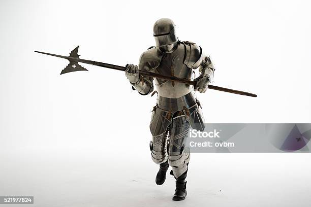 Knight In Full Armor Stock Photo - Download Image Now - Knight - Person, Medieval, Suit of Armor