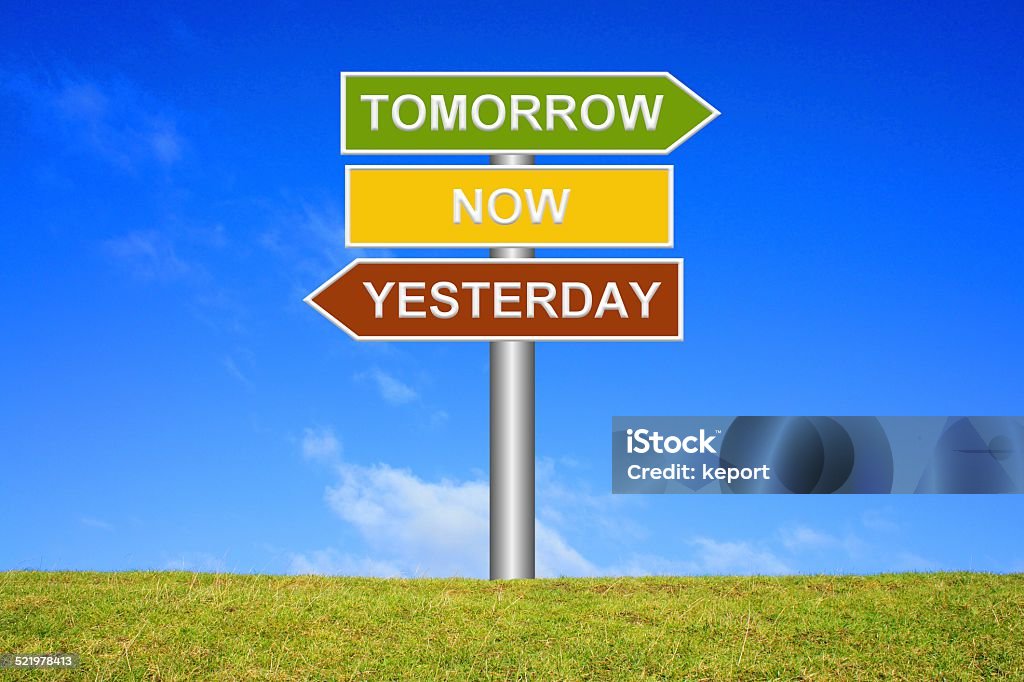 Tomorrow now yesterday The Way Forward Stock Photo