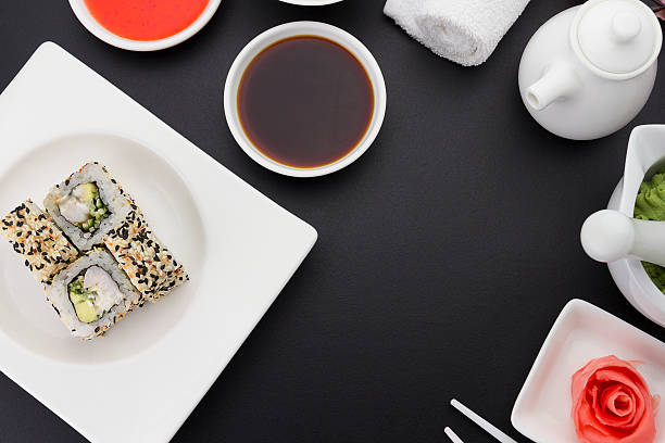 istock Japanese cuisine. Sushi with fresh ingredients. 521979284