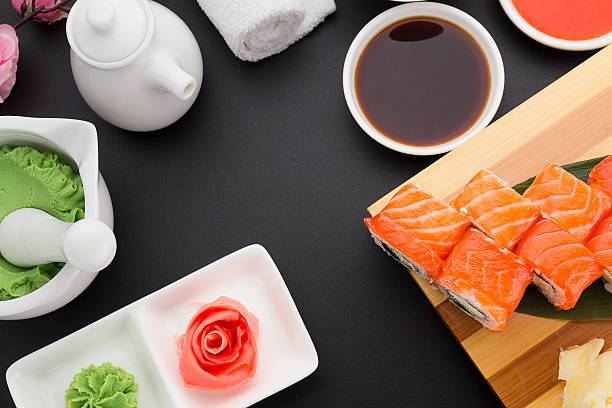istock Japanese cuisine. Sushi with fresh ingredients. 521979656
