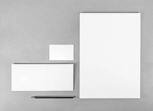 Photo of blank stationery set