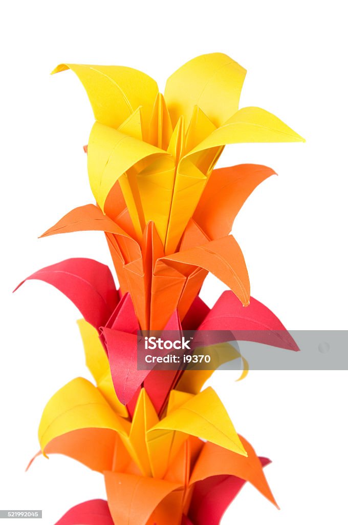 Origami flowers Origami flowers isolated on white background Cultures Stock Photo