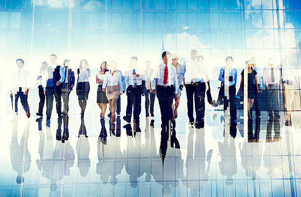 istock Group of Business People Walking Forward 521992443