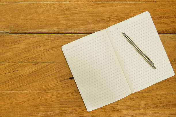 istock notebook and pencil on wooden background 521992495