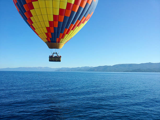 istock Hot air balloon over Lake Tahoe 521992617