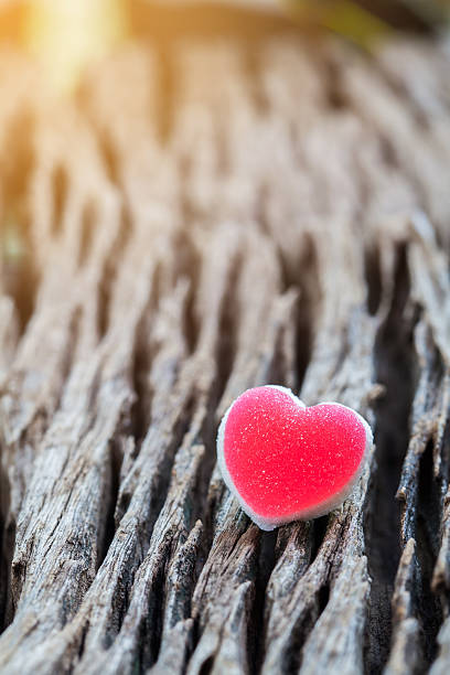 istock Red heart on wood background/ Valentines day 521992814