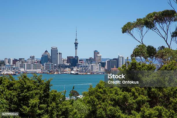 City Of Auckland View From Devonport New Zealand Stock Photo - Download Image Now - Architecture, Auckland, Building Exterior