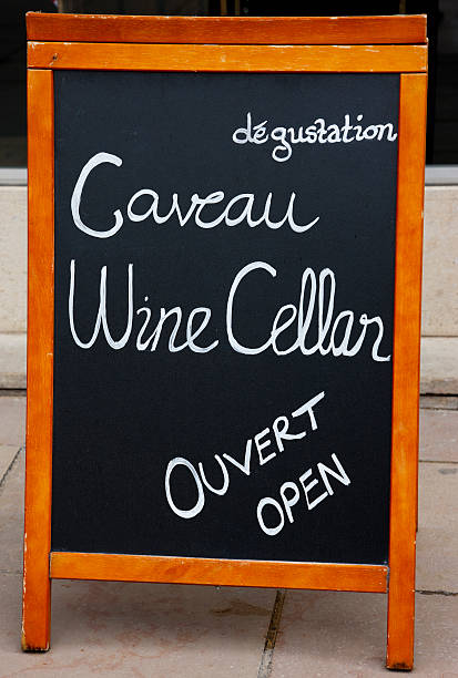 istock Wine degustation blackboard on the street 521994170
