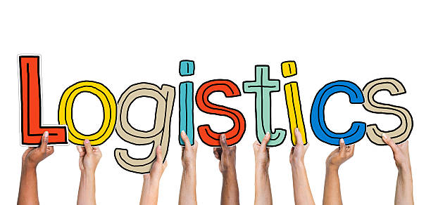 istock Group of Hands Holding Word Logistics 521995953